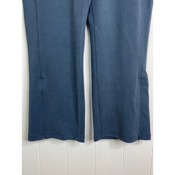 Lululemon Ribbed Softstreme Zip Leg High Rise Crop 25" in Gray/Blue Size 14 NWT - Picture 3 of 8